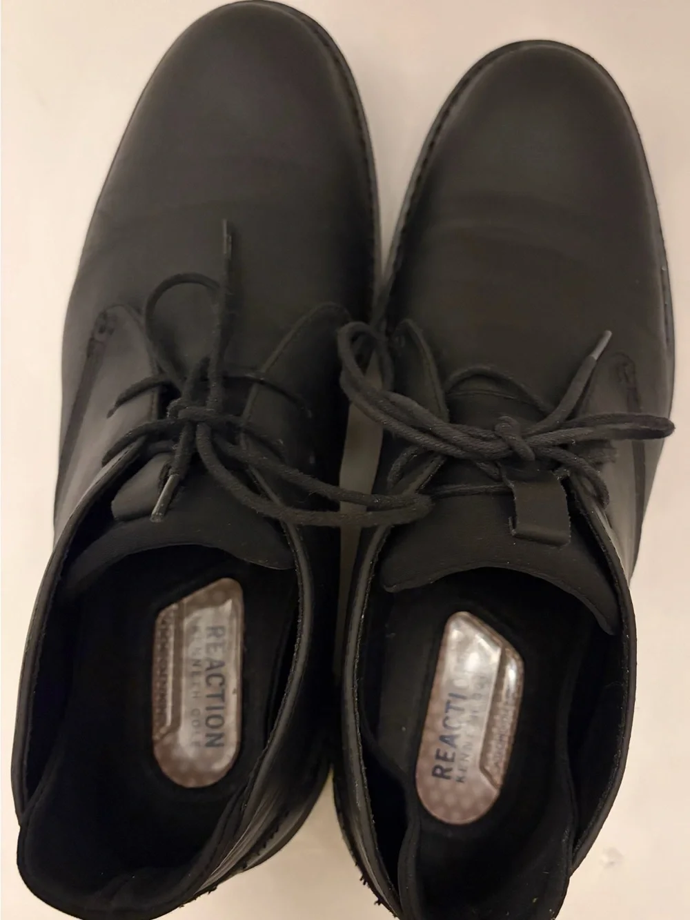 Kenneth Cole Reaction Men's Size 10 Black Leather London Chukka Boots
